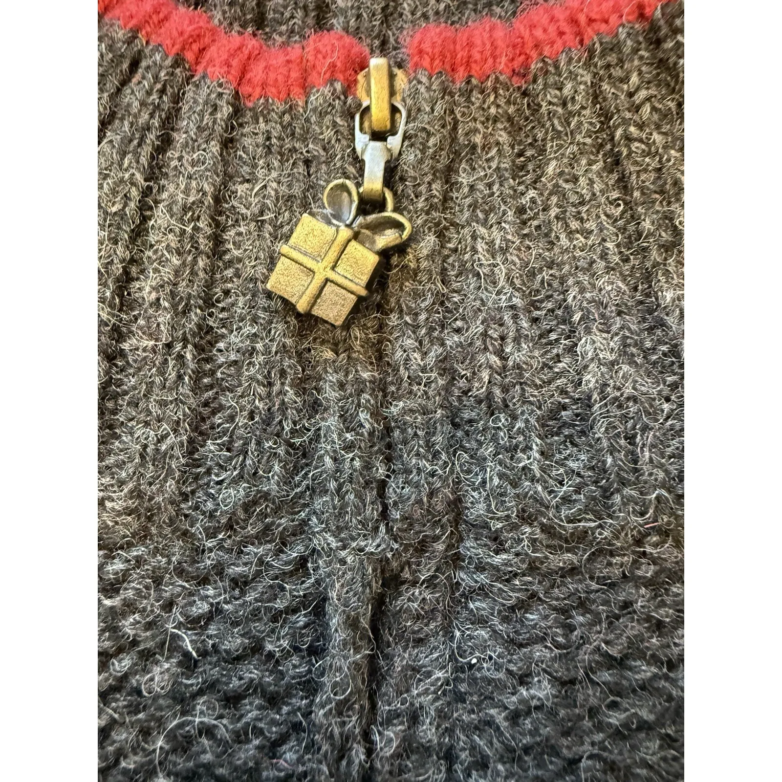 Woolrich Wool Sweater Women M Quarter Zip Christmas Present Embroidery Holiday - Image 6