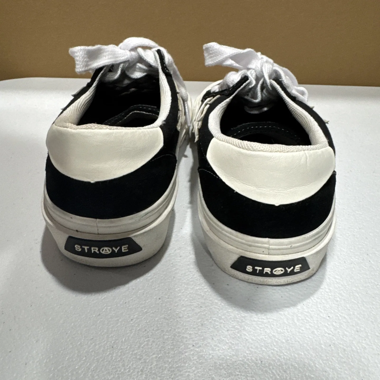 Straye Logan Flame Skate Shoe Black White Flames Men's Size 6 Women 7.5 Casual - Image 9