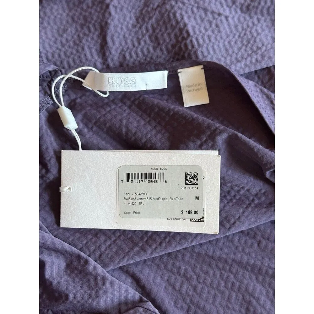 Hugo Boss Women's Jersey 515 Med Purple V-Neck 3/4 Sleeve Size‎ M NWT - Image 3