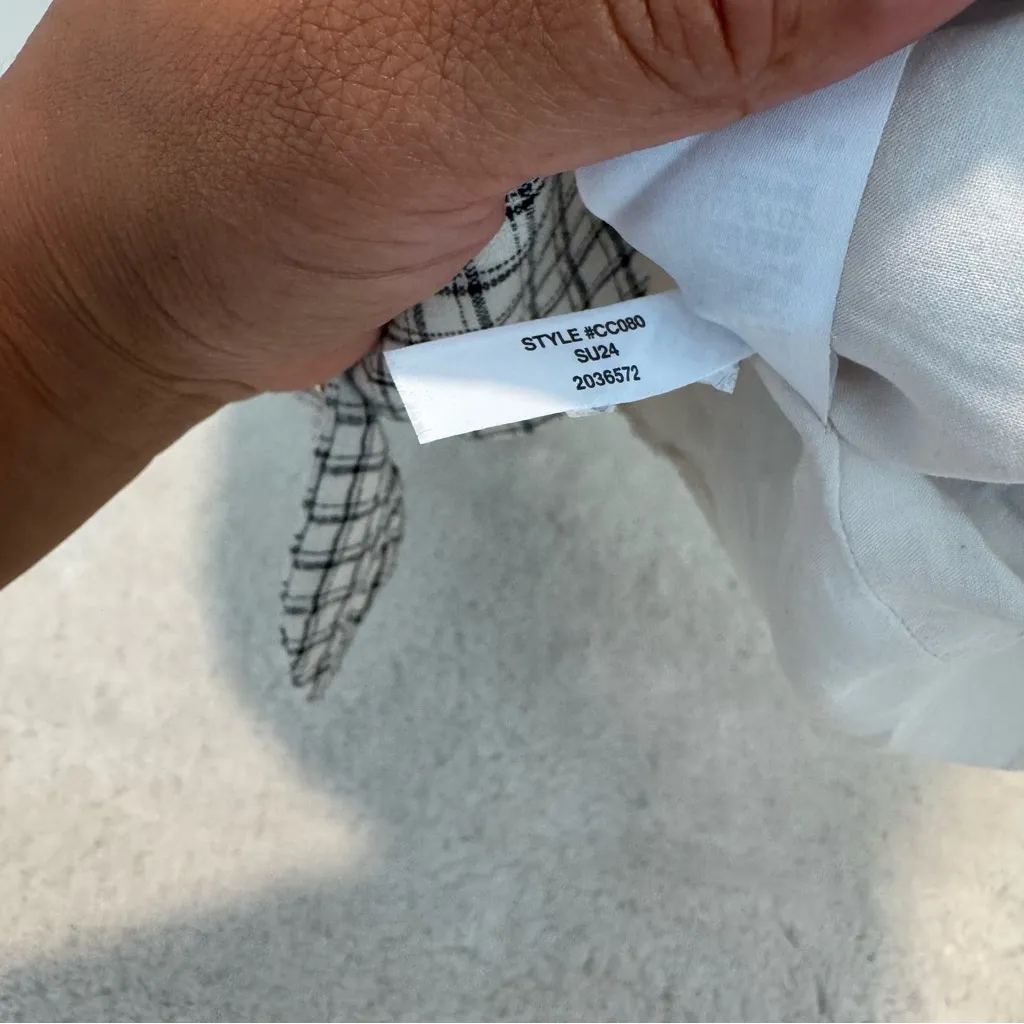 J Crew Claudia dress in plaid linen size L - Image 7