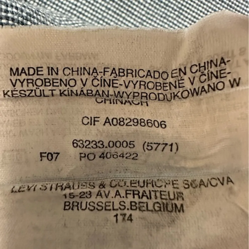 Levi Strauss Company Pin Striped Vintage Trucker Jeans Jacket Sz S Unique - Image 12