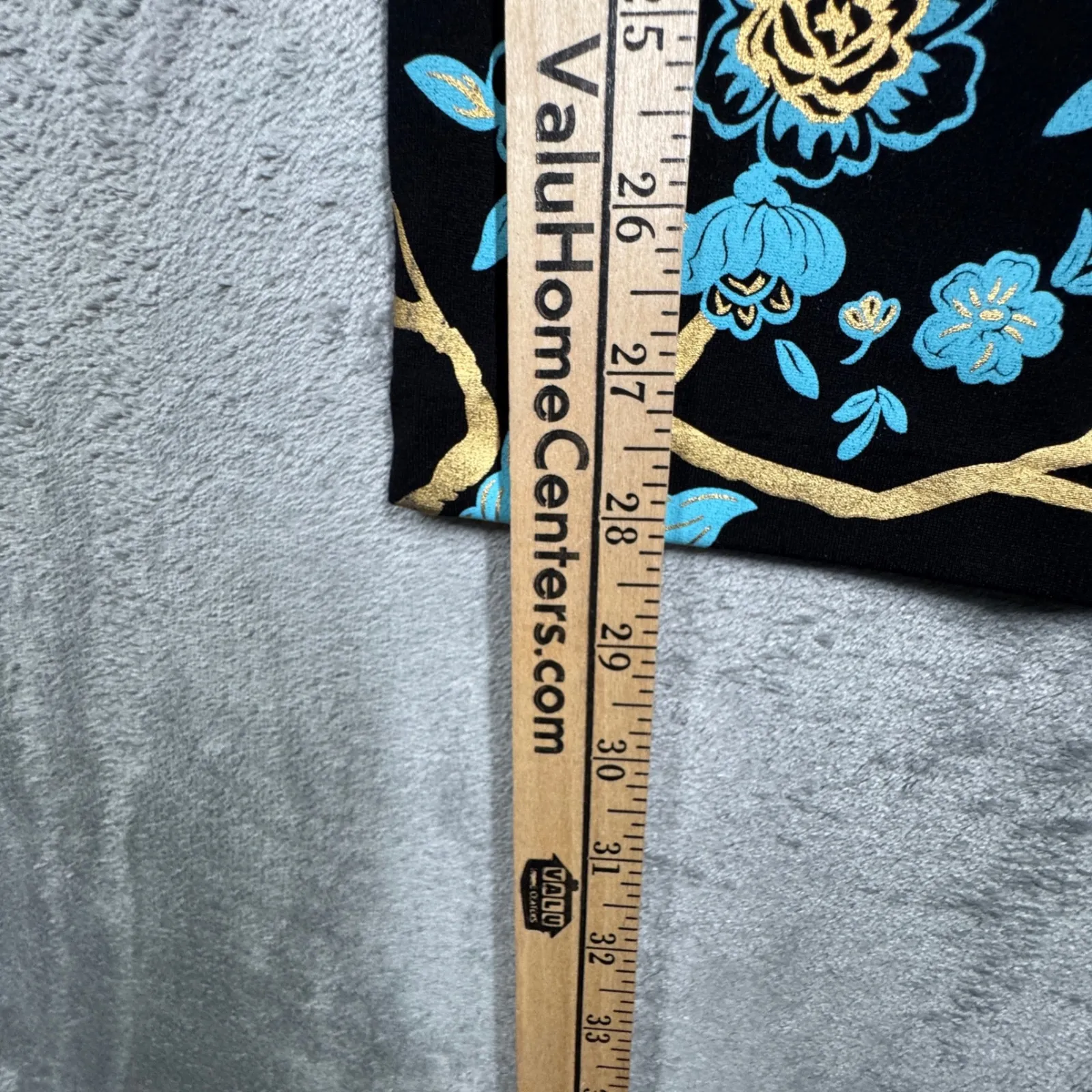 Soft Surroundings Chinoiserie Pants Women Medium Pull On Black Blue Floral Party - Image 10