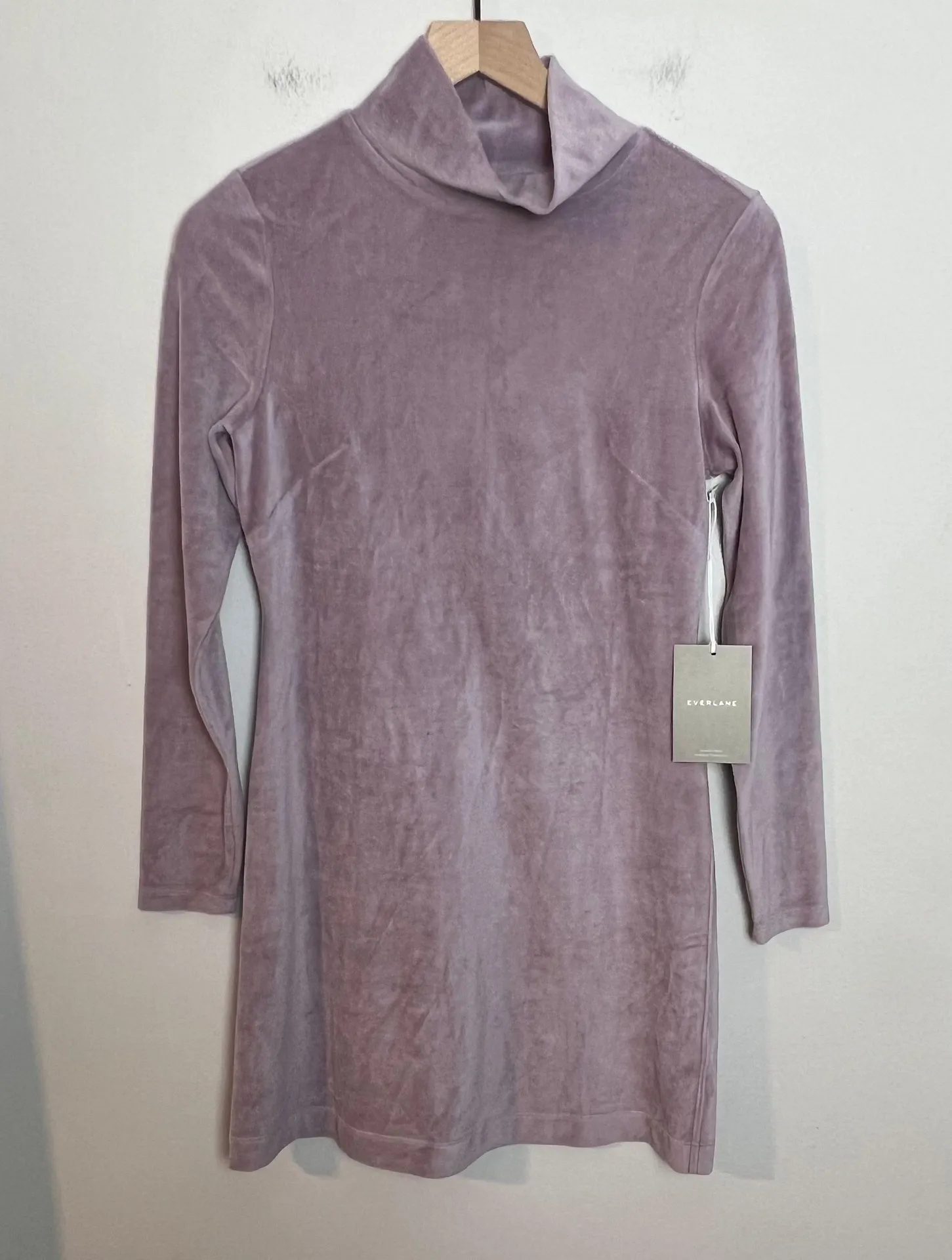 - The Velour Mini Dress Dusty Lavender - Image 3