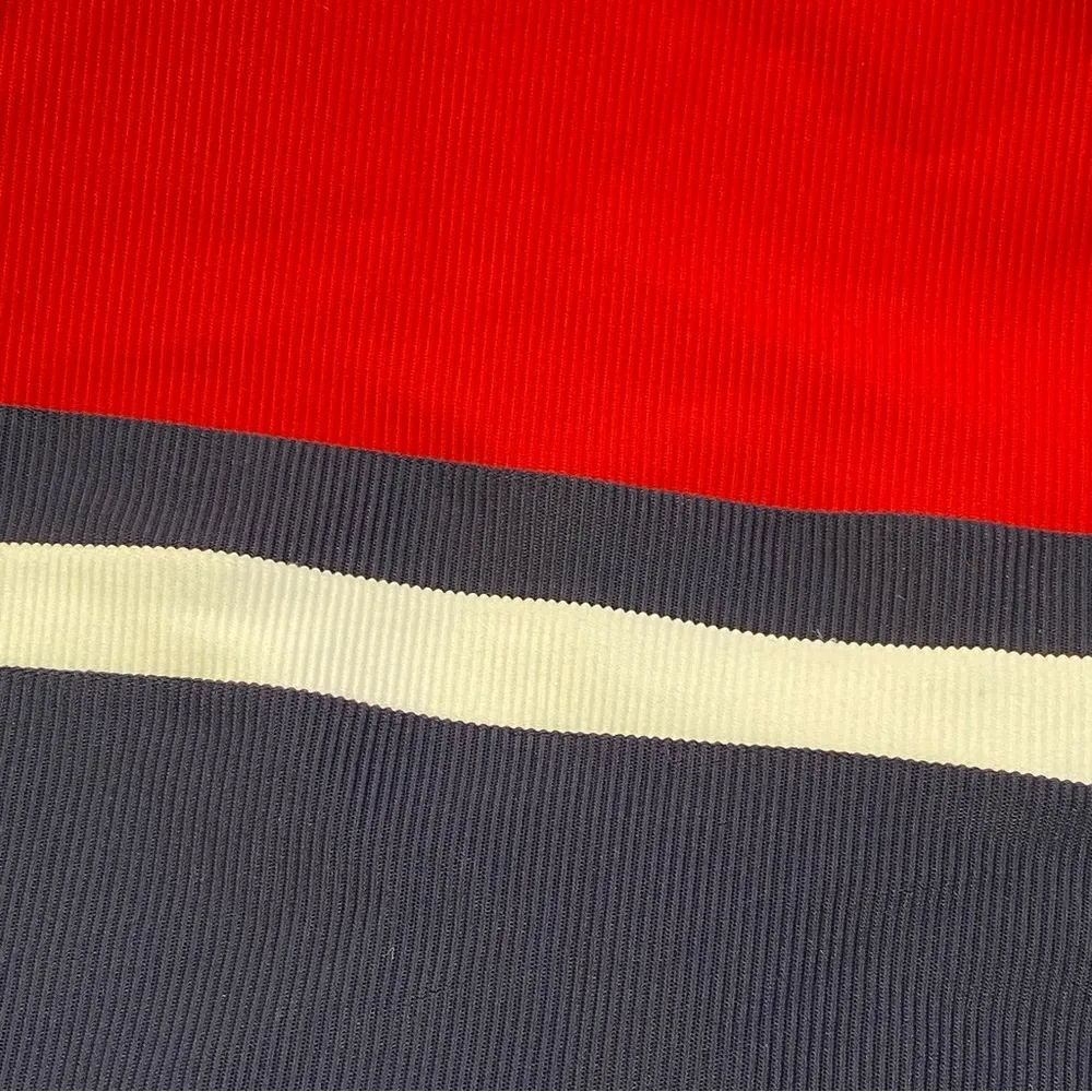 Vintage 90's Baltex One Piece Ribbed Maillot Tanksuit Swimsuit Colorblock 18W Red - Image 5