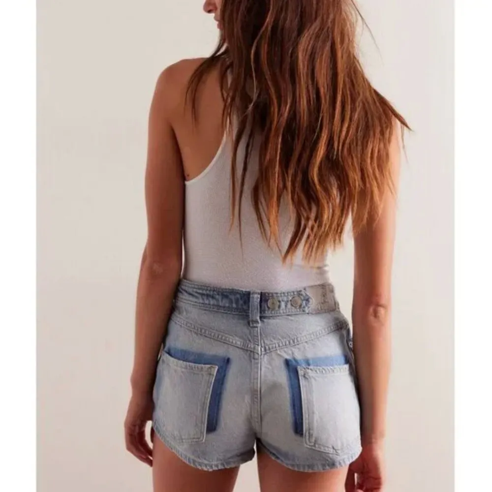 FREE PEOPLE NWT We The Free Maxine Denim Skort / Powder Blue - 29 - Image 3