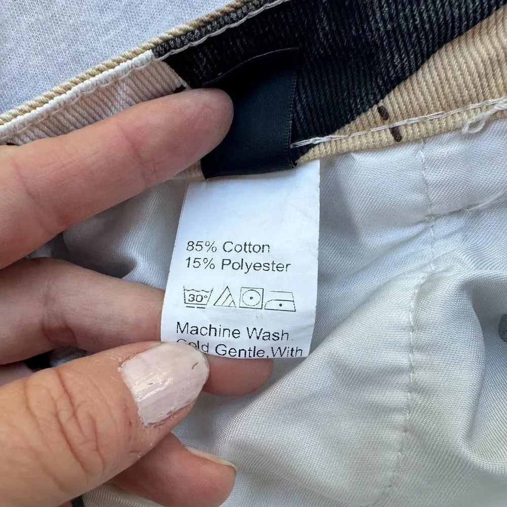 SHEIN Argyle Denim Wide Leg Mom Jeans - small - Image 8