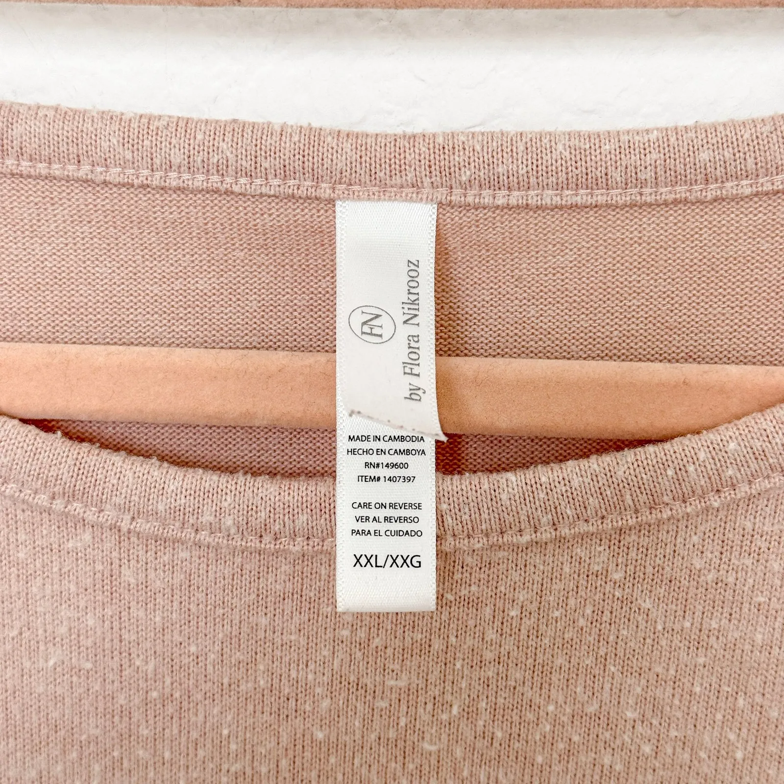 Flora Nikrooz Womens Pajama Set Size XXL Pink Long Sleeve Lounge Sleep Lace Cozy - Image 3