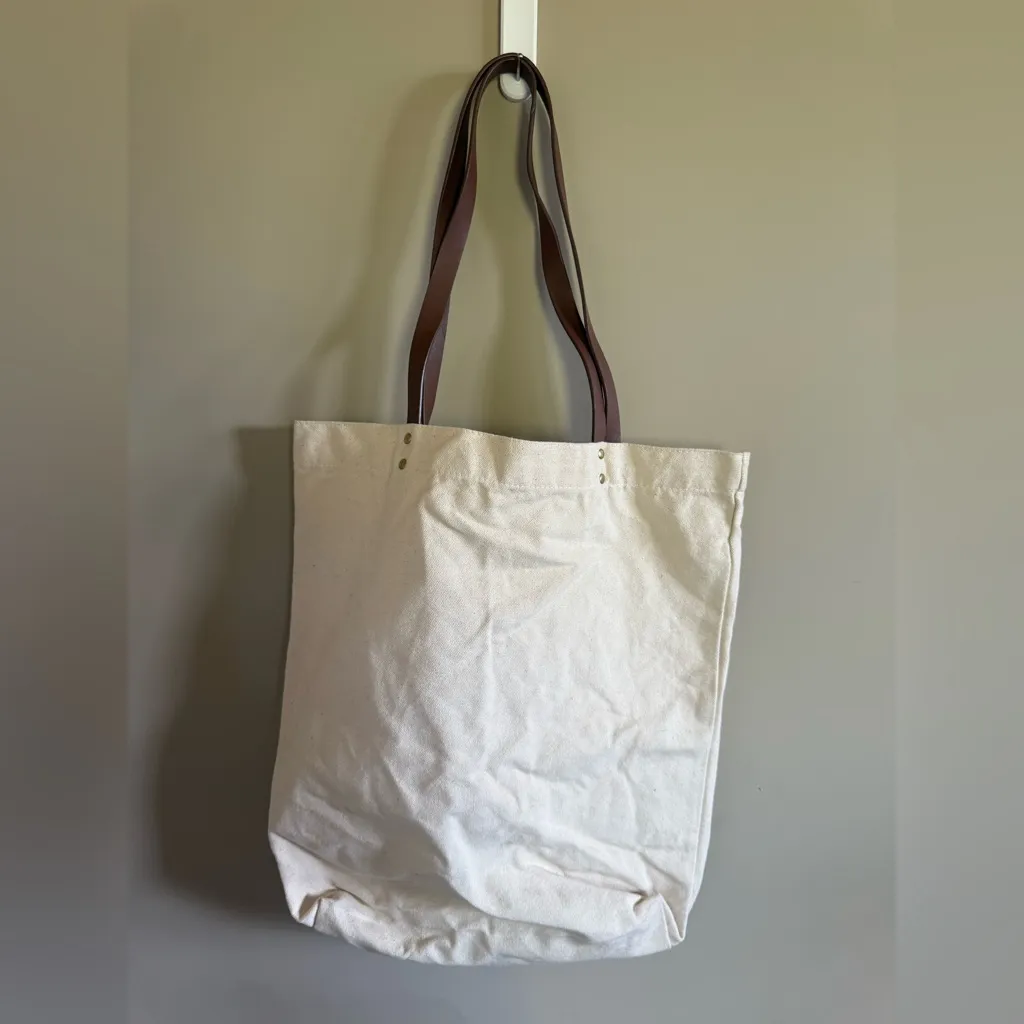 Canvas Tote Bag with Fun Quote Brown - Image 3