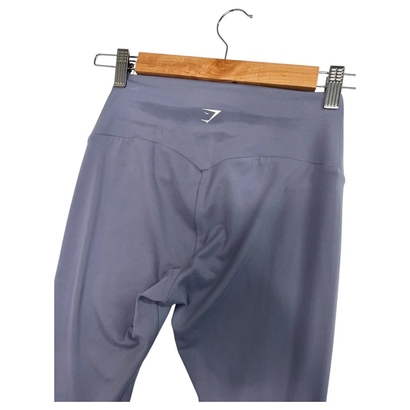 Gymshark Leggings Womens Small Blue Gray Cropped Capri Yoga Workout Gym Stretch - Image 8