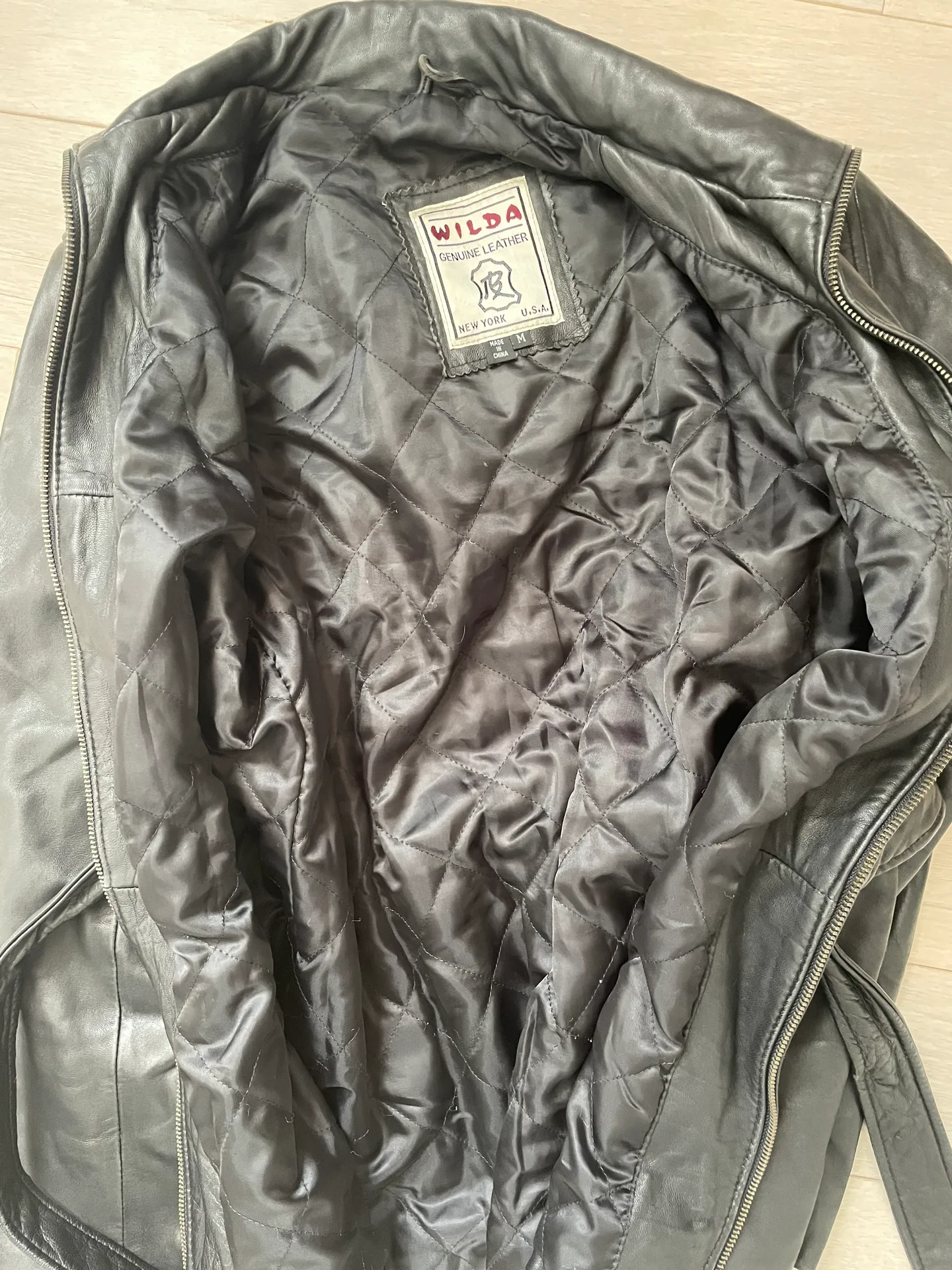 Vintage Wilda leather jacket in black leather Size M - Image 5