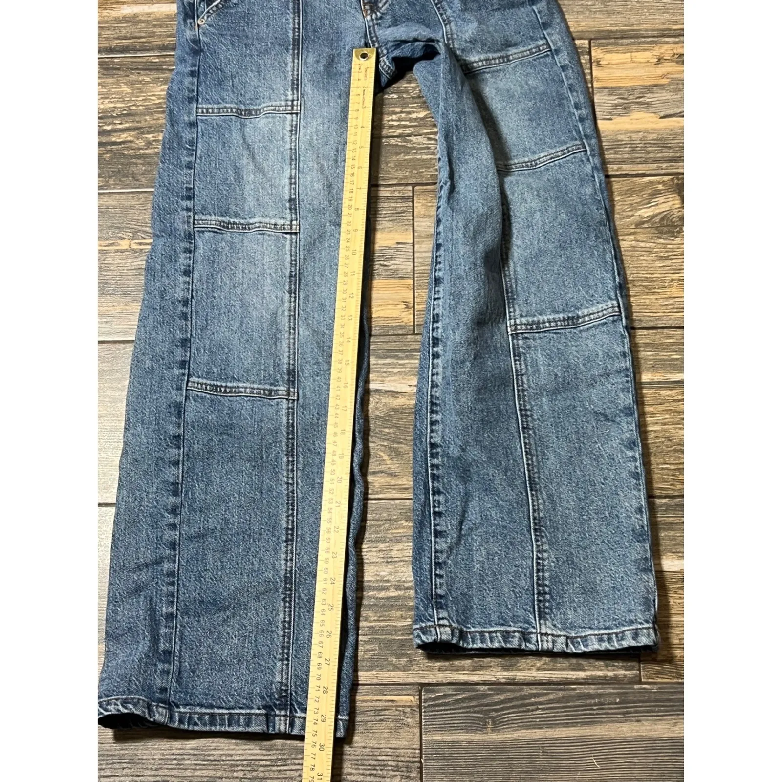 RSQ Wide Leg Carpenter Jeans Pants Size 24 Baggy Loose Fit Skater Grunge Utility - Image 7