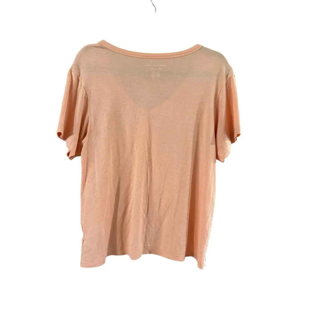 Women's American Eagle Peach Short Sleeve V-Neck T-Shirt XS - Image 4