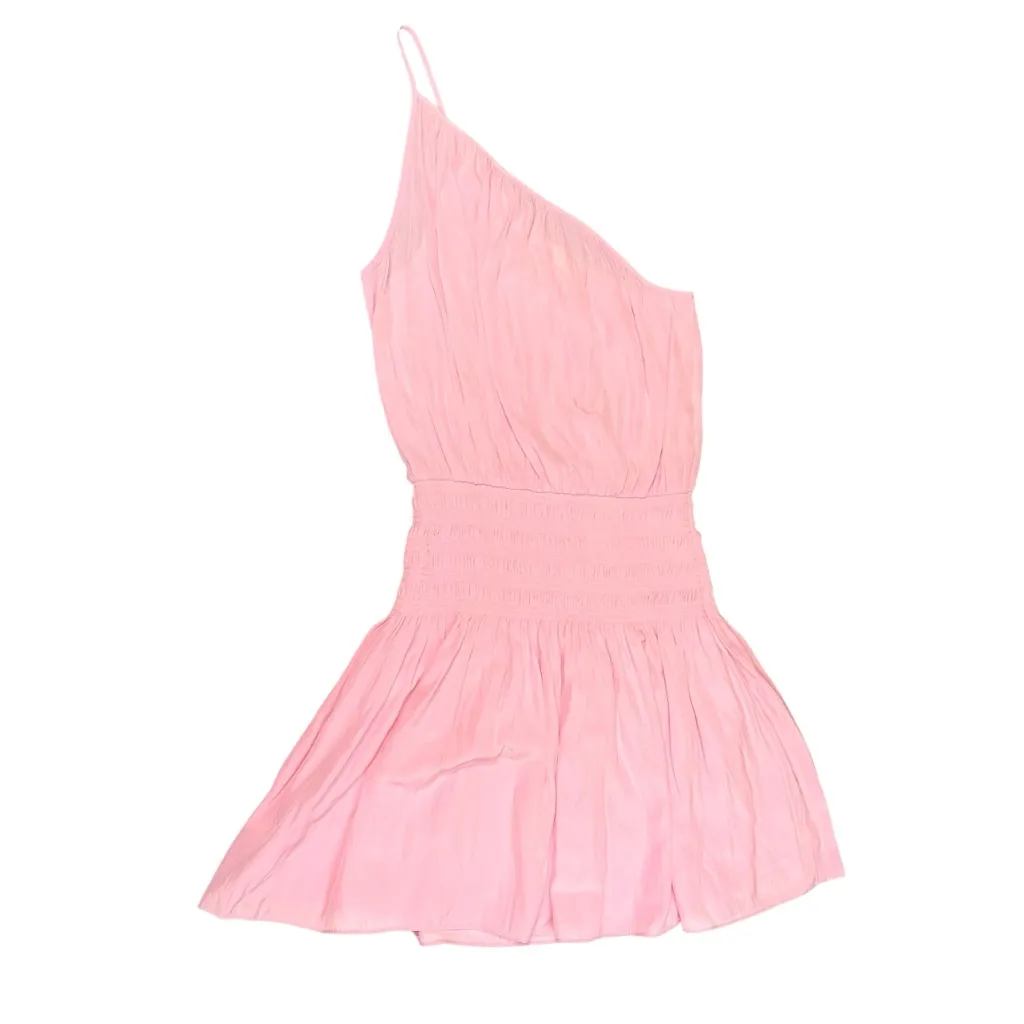 Ramy Brook Leah One Shoulder Baby Pink Mini Dress SMALL - Image 2