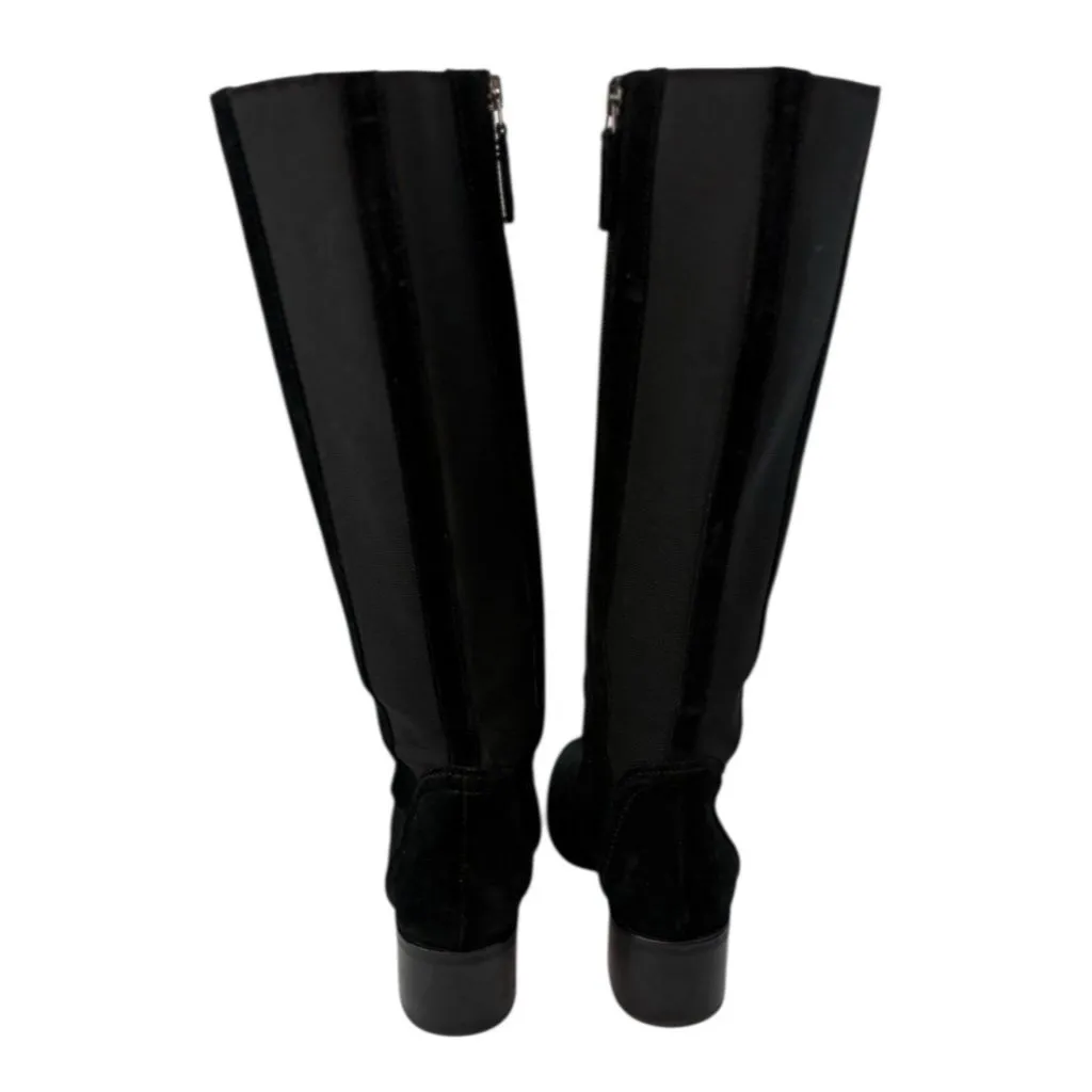 *Aquatalia Jordan Black Suede Boot Womens Size 5 Quiet Luxury Old Money Italy - Image 11