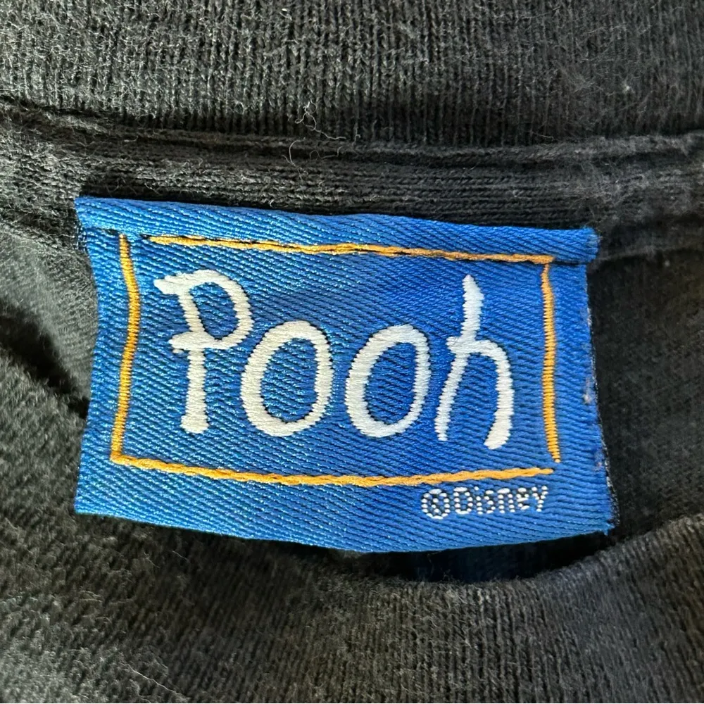 90s Tigger Spellout Tee Shirt Winnie the Pooh Book Vintage Black Small - Image 5