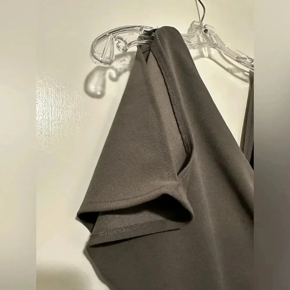 Lulu’s Raquel Grey Cold Shoulder Surplice Dress size M - Image 3