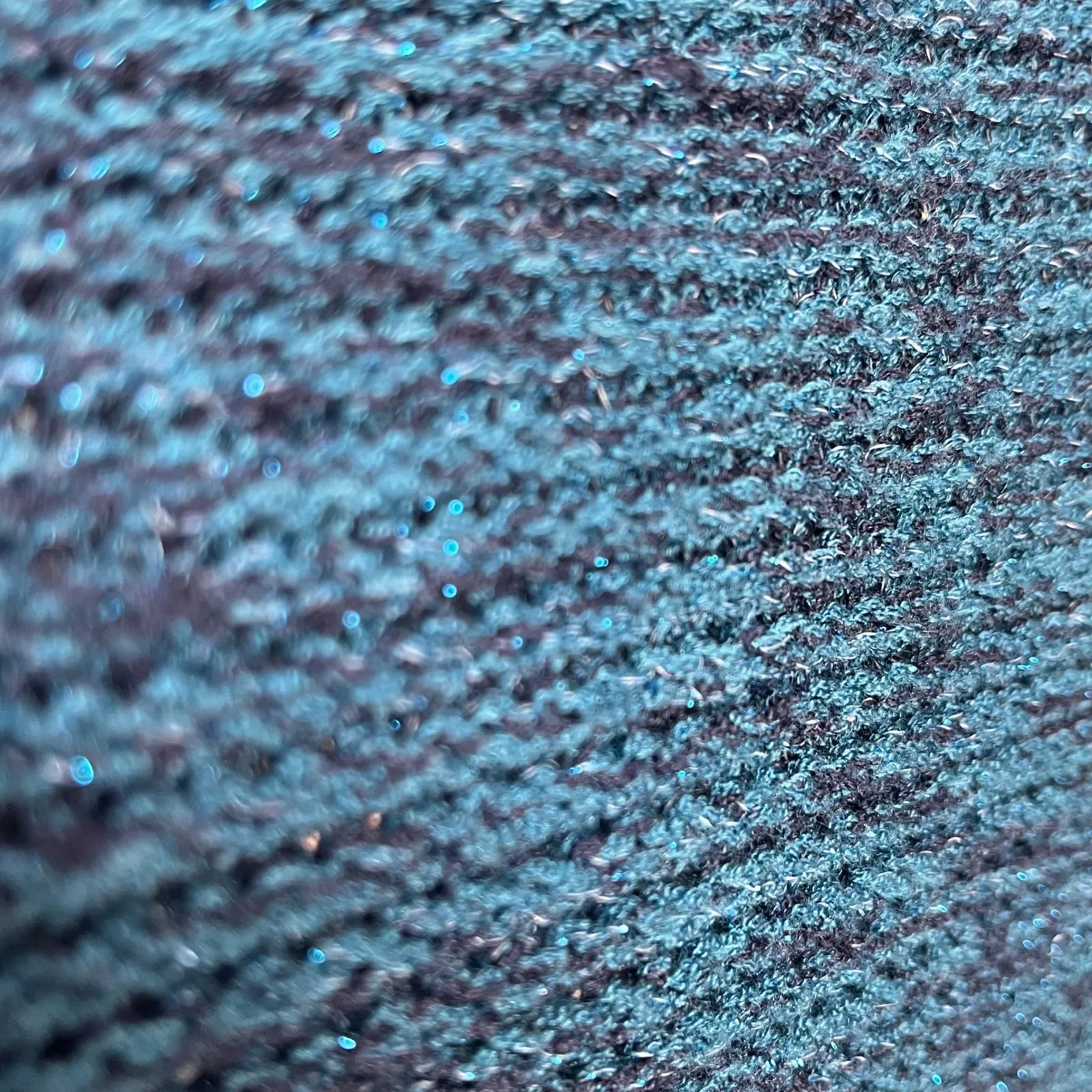 French Laundry Teal Speckled Knit Sweater Stretch Pullover Scoop Neck Size XL - Image 4