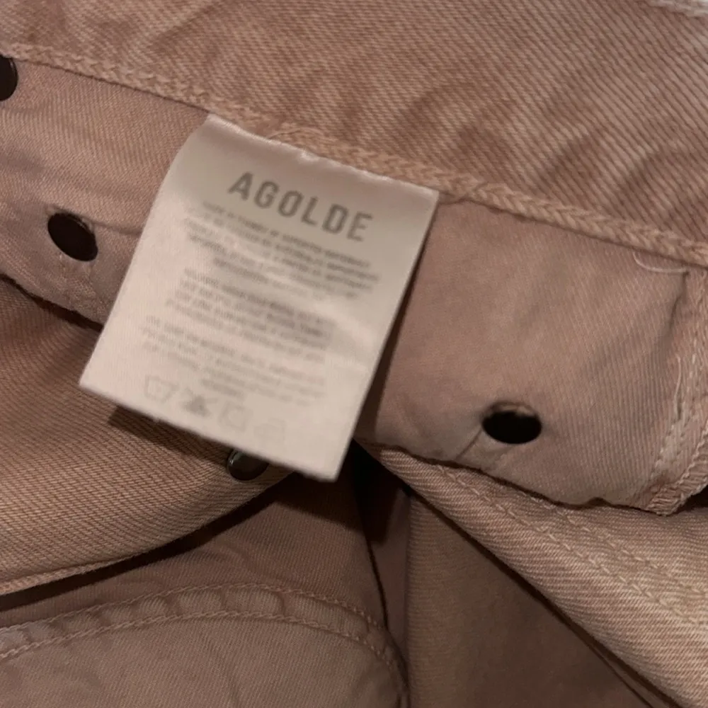 NWOT AGOLDE X FREE PEOPLE Pink Salt Criss-Cross Upsized Jeans - Image 9