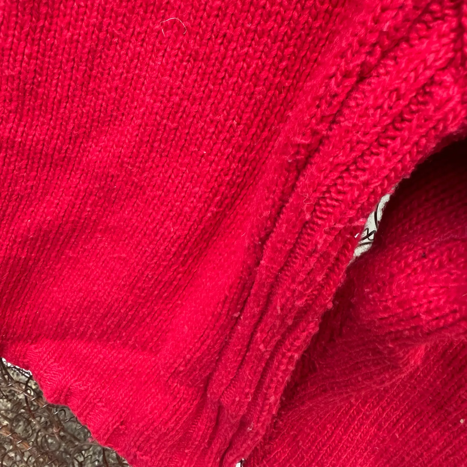 Y2K Eddie Bauer Lambswool Fair Isle Quilt Barn Star Snowflake Hooded Cardigan LG - Image 5