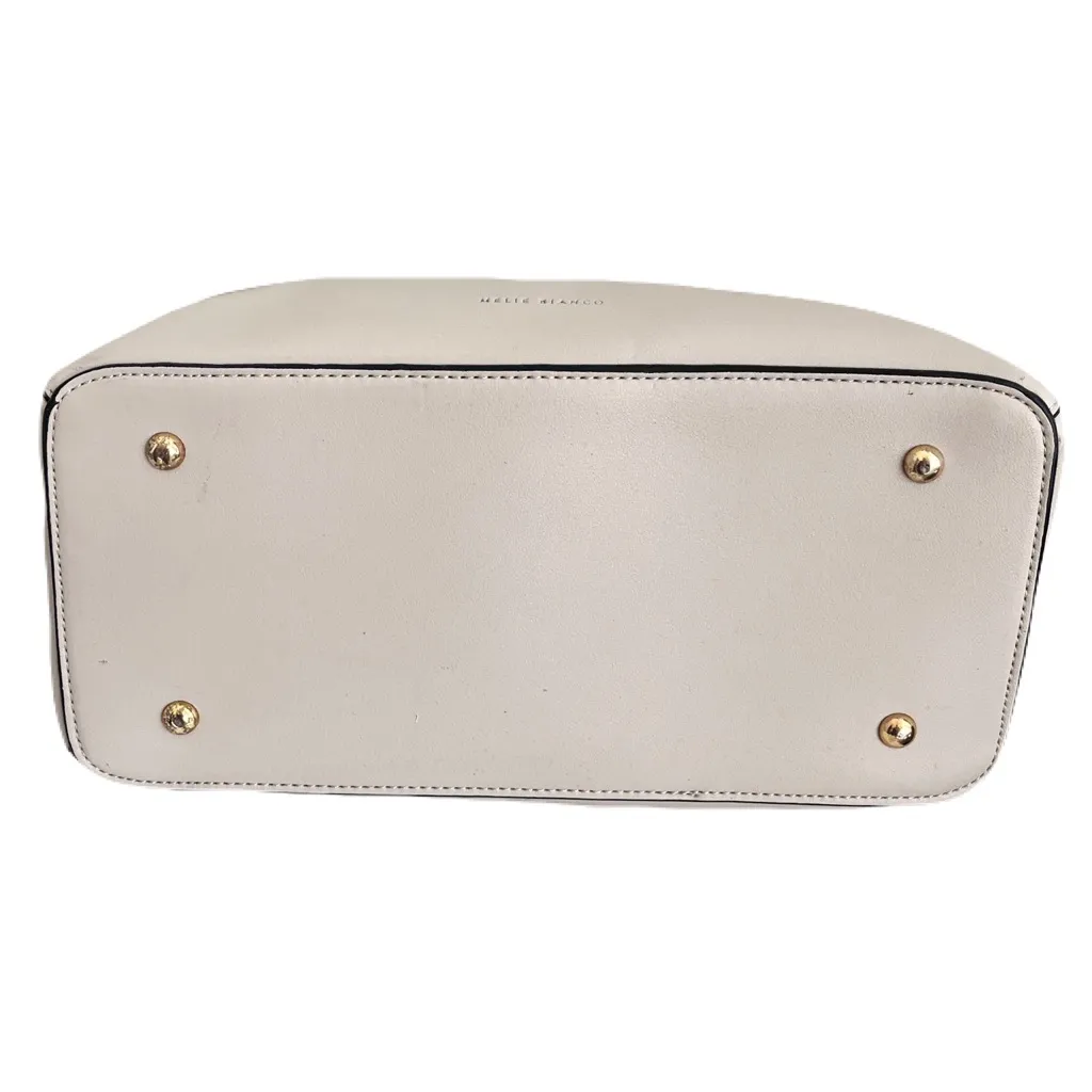 Melie Bianco Ivory Vegan Leather Convertible Crossbody Shoulder Bag - Image 6