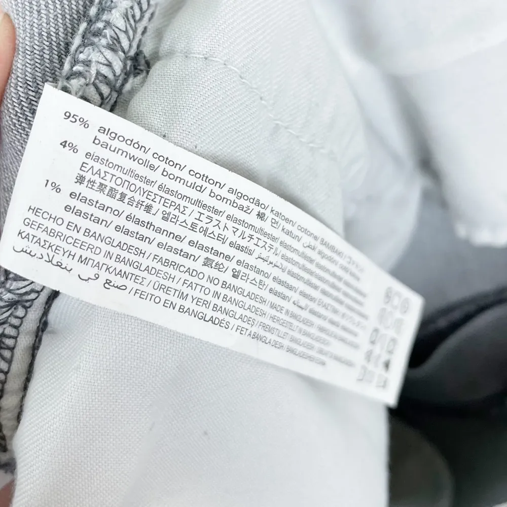 NEW Zara Hi-Rise Ankle Length Vintage Skinny Jeans Grey Denim Size 44 US 12 - Image 11