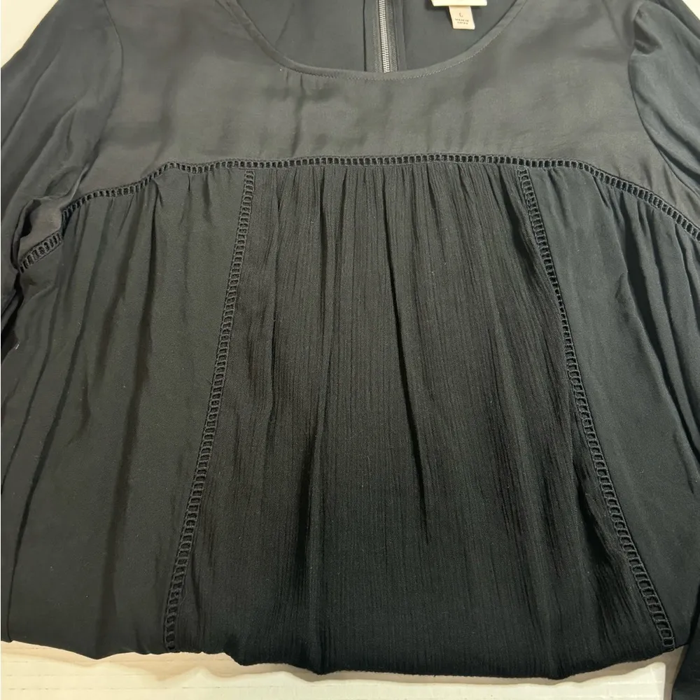 Women’s Large Black Longsleeve Flare Dress - Image 6