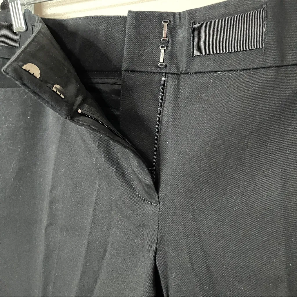 INC Women’s Black Cropped Cotton Stretch Twill Pants with Ribbon Belt, Size 15 - Image 5