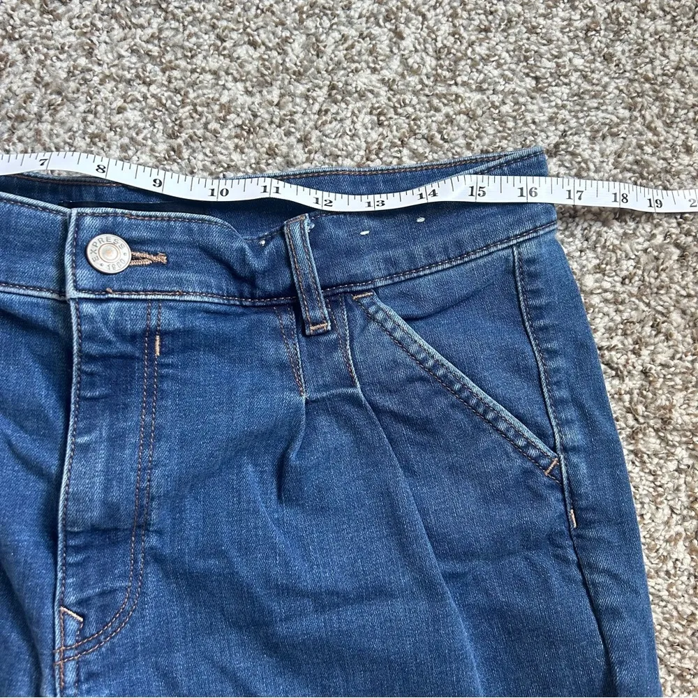 Express Blue High Waist Denim Shorts Shortie High Rise Casual Summer Comfy 12 - Image 6