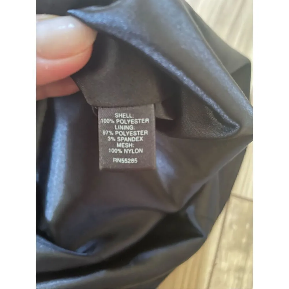 EXPRESS SEXY BLACK RUFFLED LAYERS STRAPLESS BODY HUGGING COCKTAIL EVE DRESS 6 - Image 6