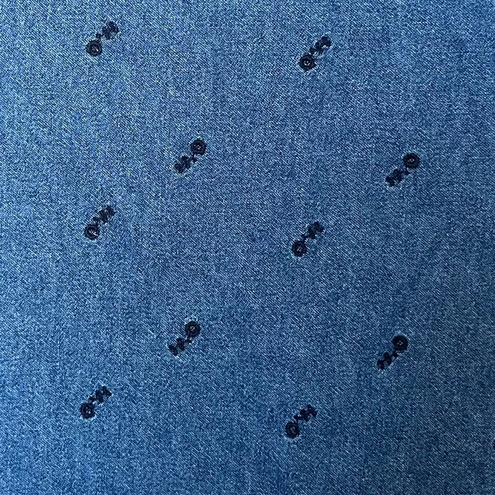 Vintage AMI Button Front Denim Dress Size L - Image 3