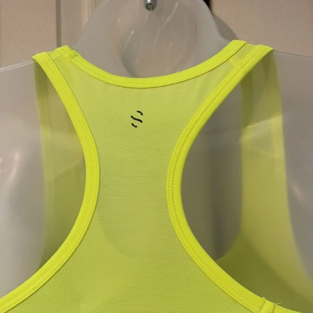 H&M Gray and Neon Yellow Racerback Sports Bra Small S - Image 8