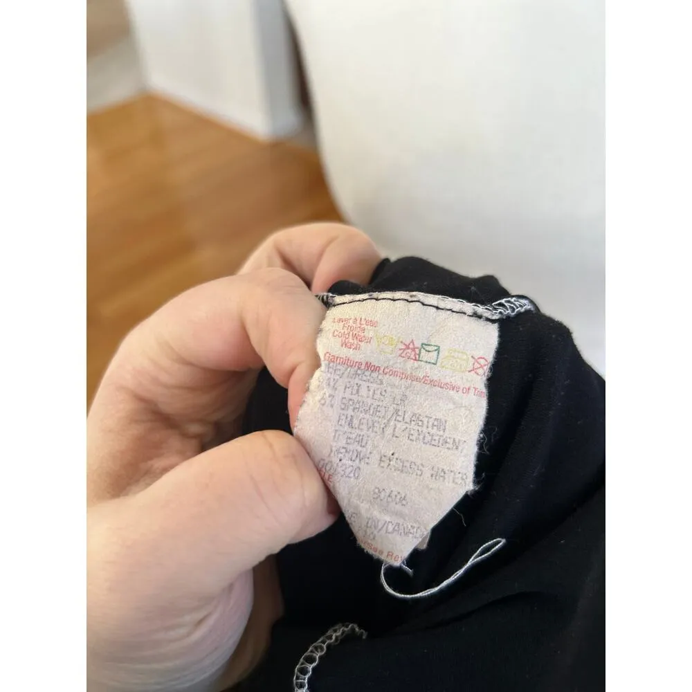 Joseph Ribkoff Black Keyhole Drop Waist Sleeveless Jersey Dress - Image 5