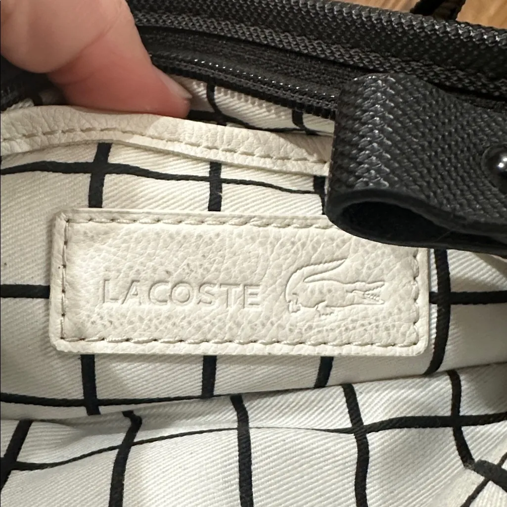 Black Lacoste Crossbody Bag - Image 9
