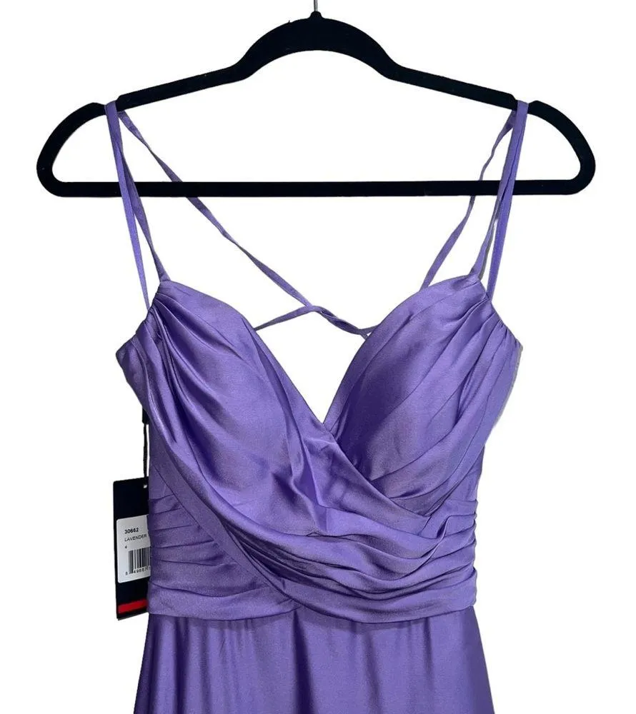 NEW NWT  Criss Cross Back Maxi Gown In Lavender - Image 4