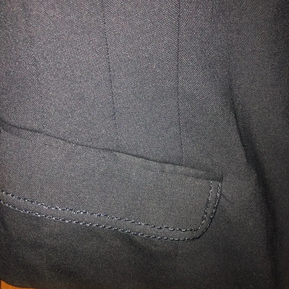 Vtg Y2K Badgley Mischka Black Mock Neck Asian influence blazer Taylored fit - Image 7