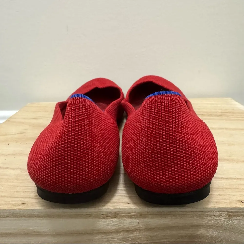 Rothy's The Flat Bright Red Classic Round Toe Flat 7.5 - Image 5