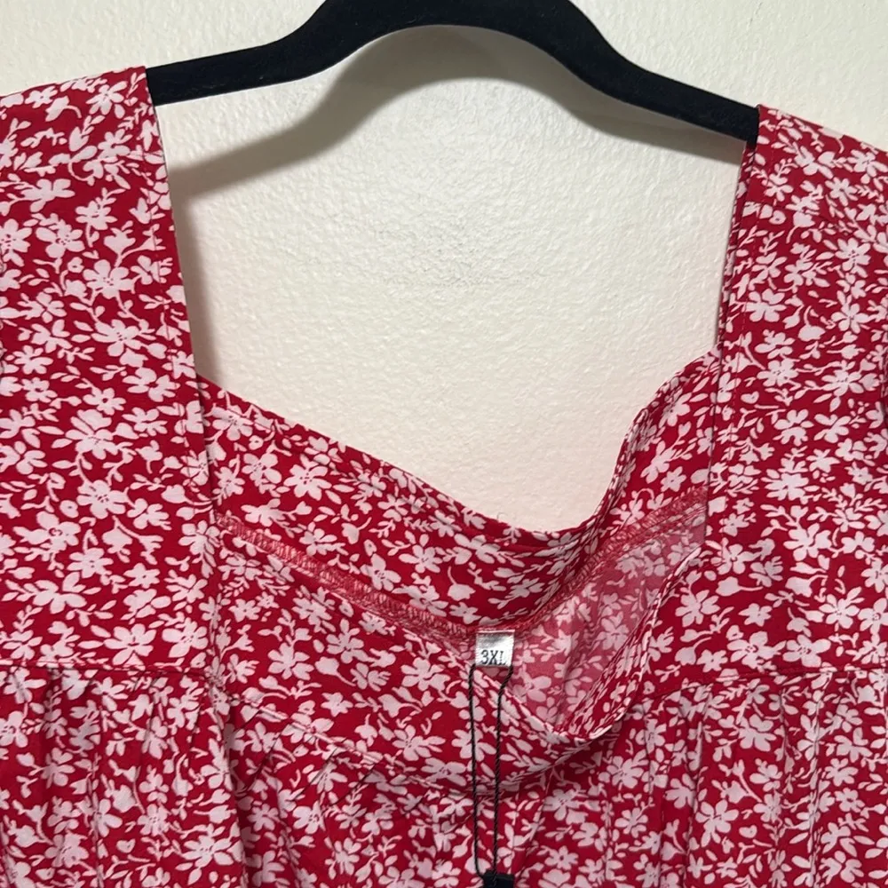 NWT red floral maxi dress plus size 3X - Image 3