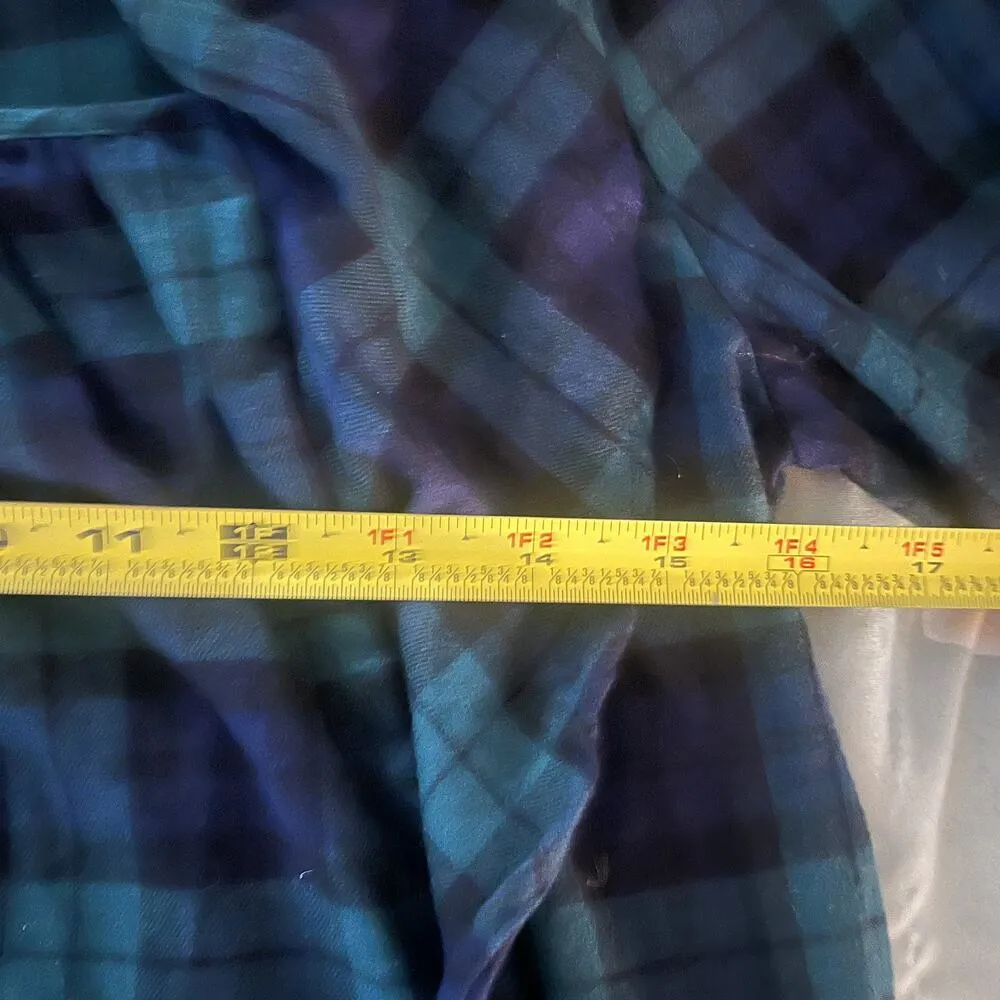 J. Crew Women's Flannel Squareneck Ruffle Plaid Cotton Long Sleeve Top PXS NWT Green Size XS - Image 6