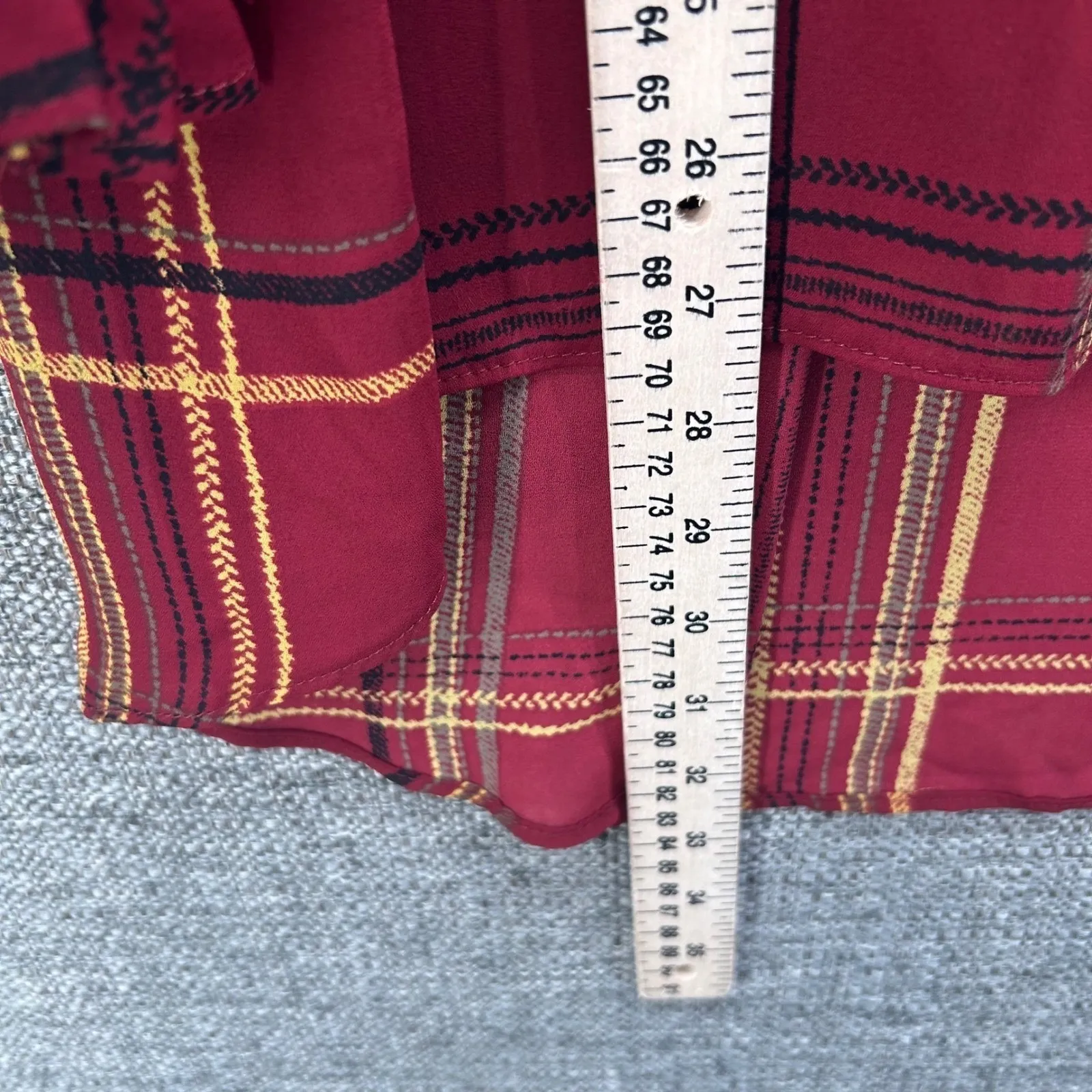 Susan Graver Blouse Maroon Red 16‎ - Image 10