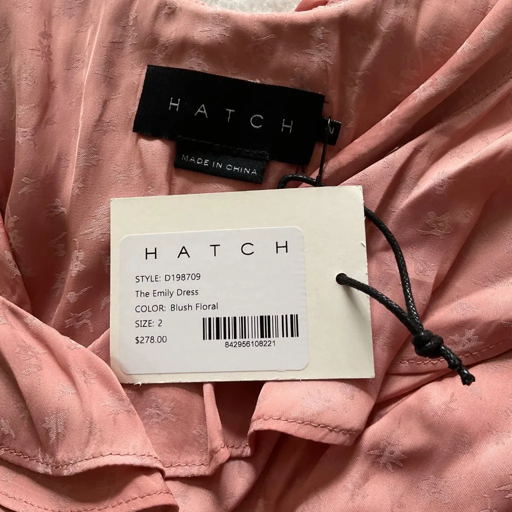 NWT HATCH The Emily midi Dress BLUSH pink floral formal US4 SZ2 bust35 - Image 8