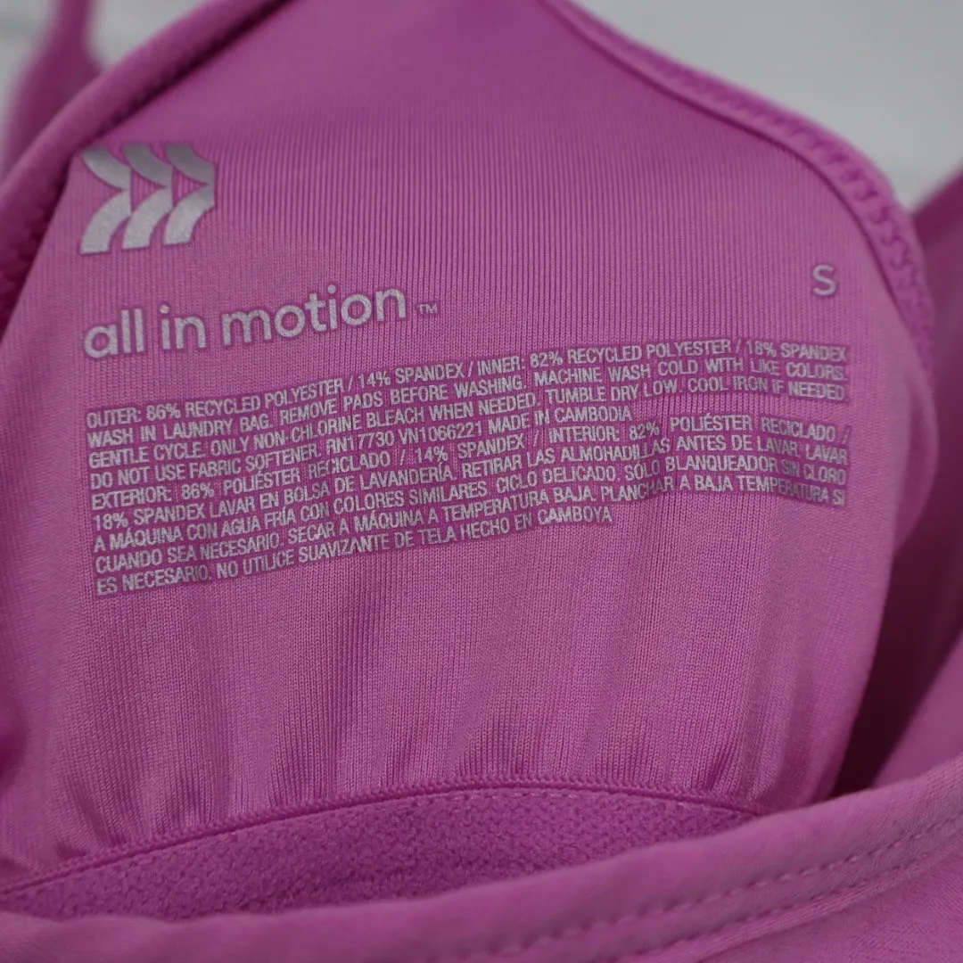 All in Motion Pink Racerback Athleisure Dress Built in Bra Athletic Size S - Image 3