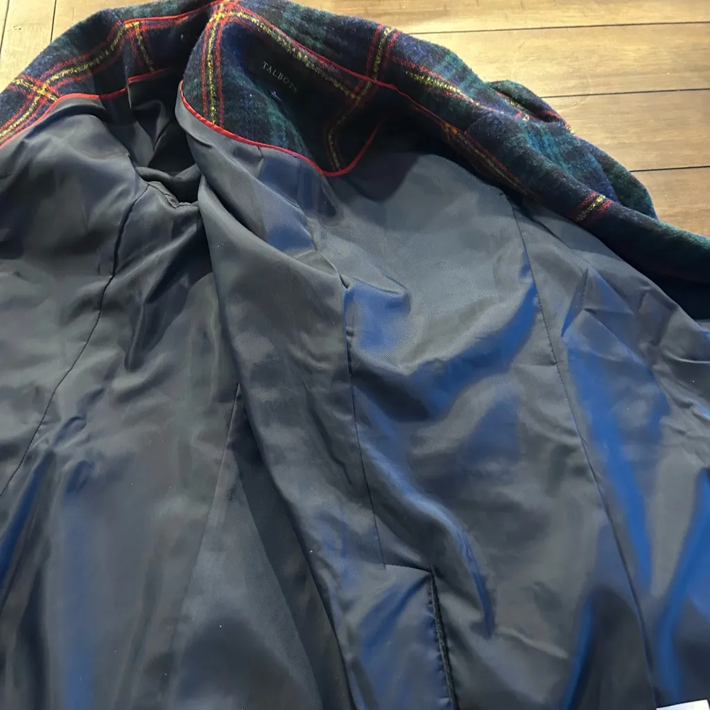 Talbots Plaid Multicolor Wool Blend Relaxed Boucle Blazer Size 4  P214019017 - Image 10