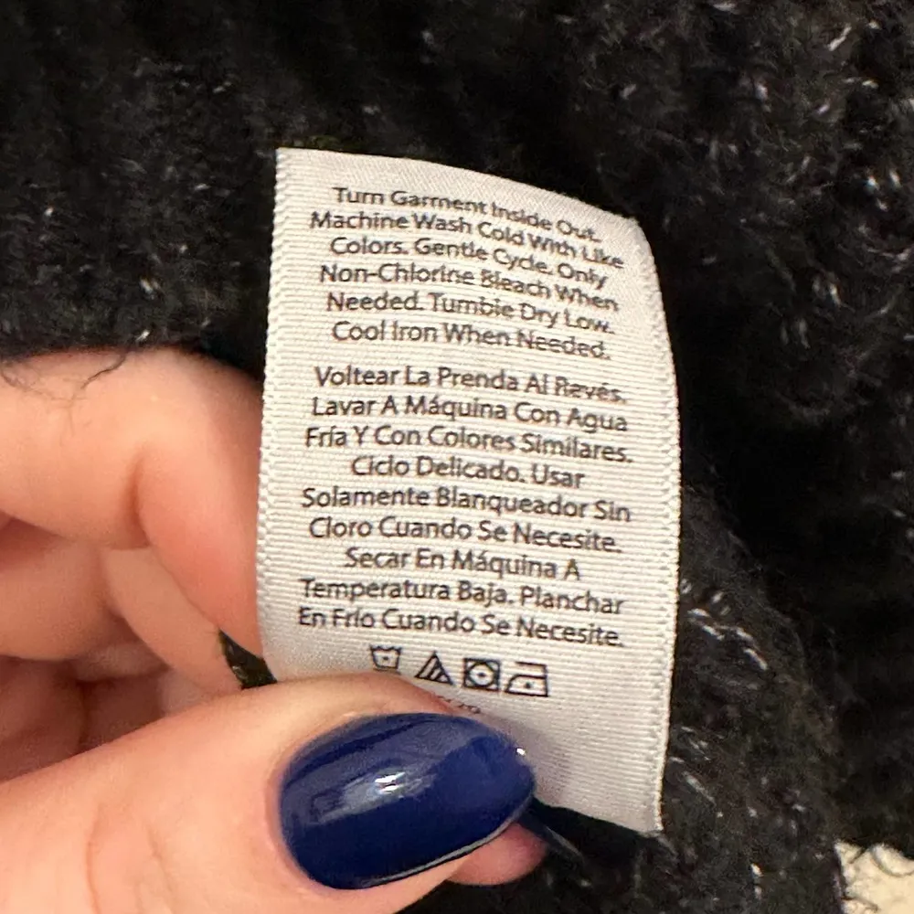 Time and Tru Women's Textured Cowl Neck Sweater in Black Size XXL - Image 5