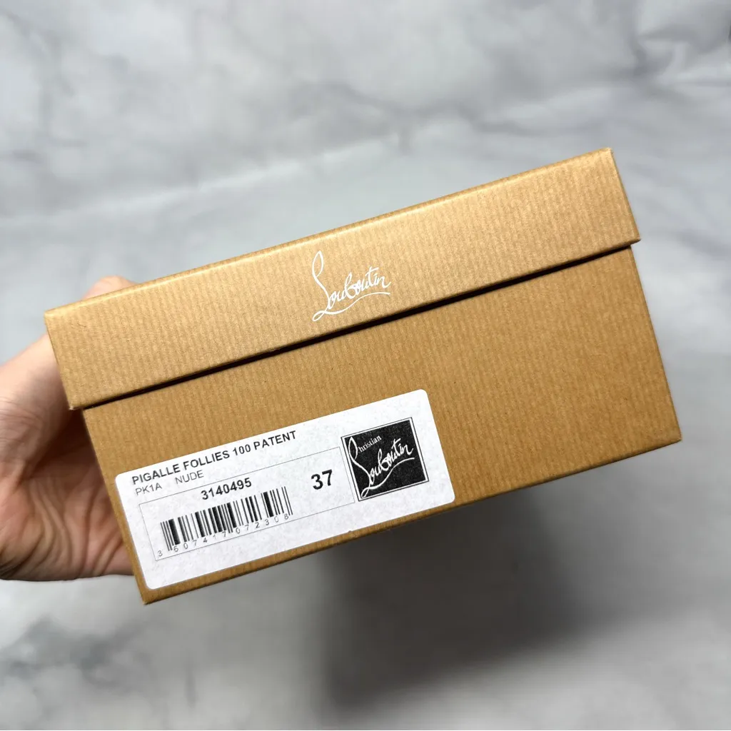 Christian Louboutin Pigalle Follies 100 Pointed Toe Pumps Stiletto Heels Nude 37 - Image 13