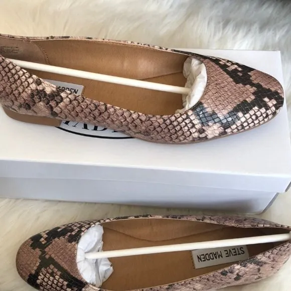 NEW Steve Madden Danni Flat Snake Print‎ 8.5M - Image 4