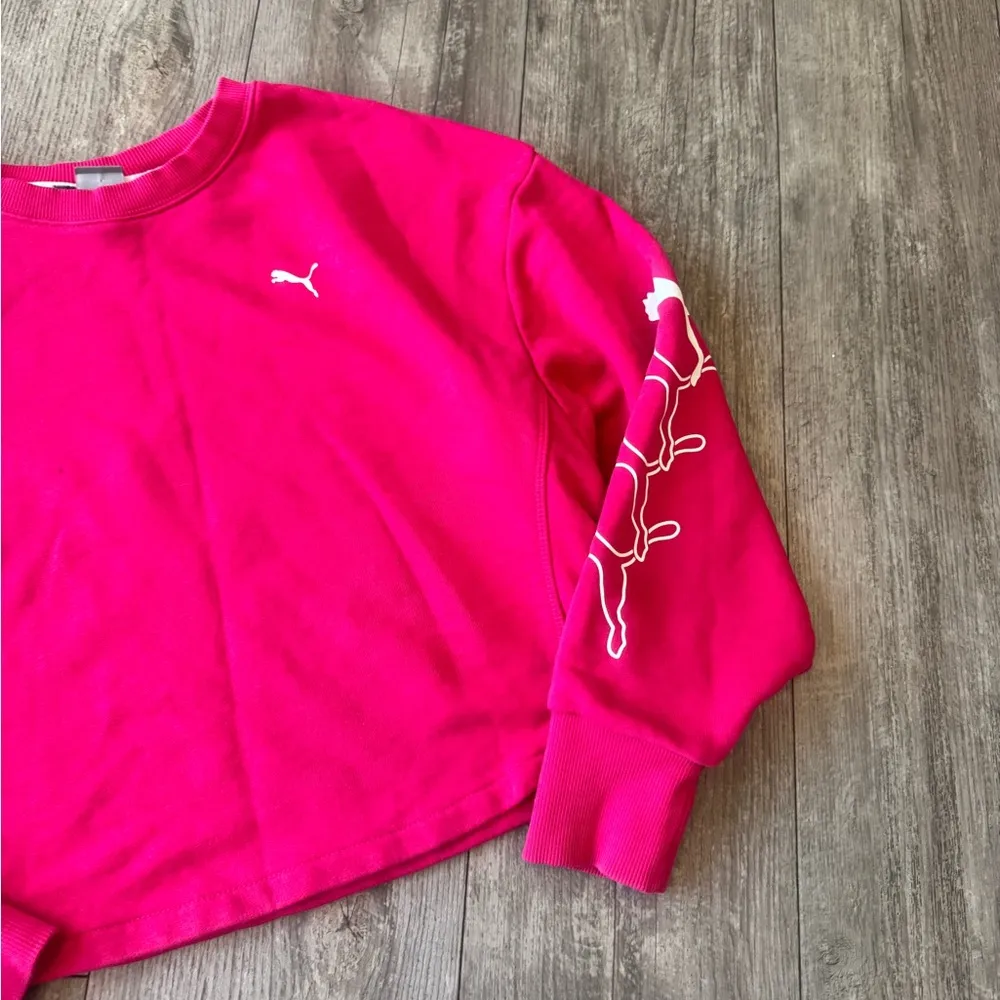 PUMA pink rebel crew Sweatshirt - Image 11