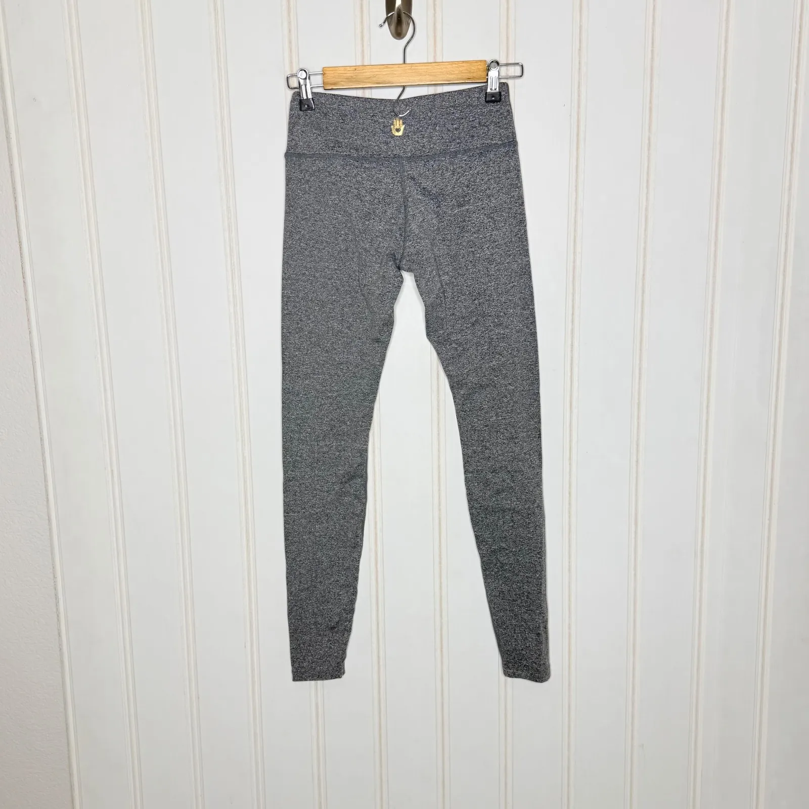 Spiritual Gangster Leggings Gray Heathered Athletic Workout Pants Size Small - Image 6