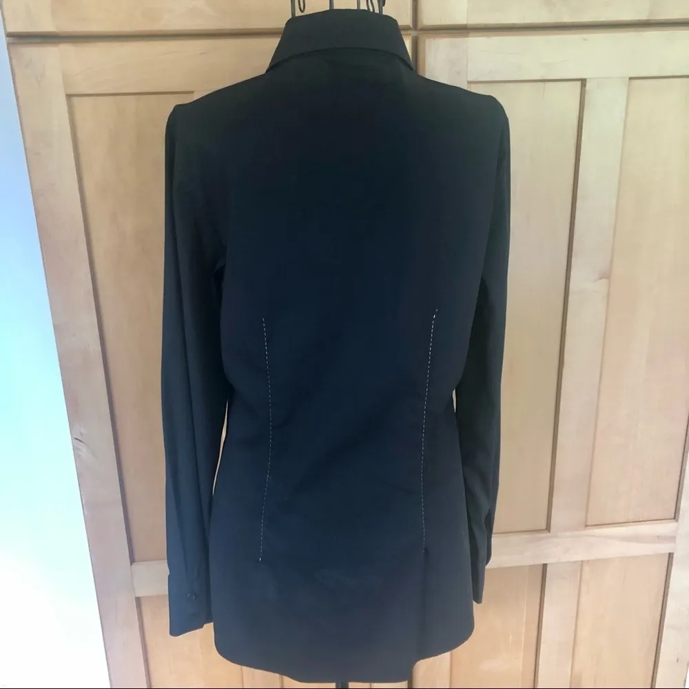 Black Button Down Stitched Top size Medium - Image 4
