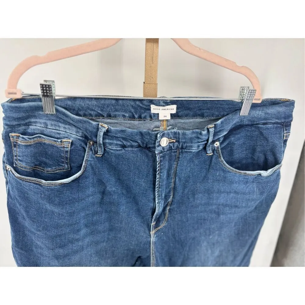 Good American GOOD LEGS CROP JEANS  Women’s Plus Size 24 - Image 5