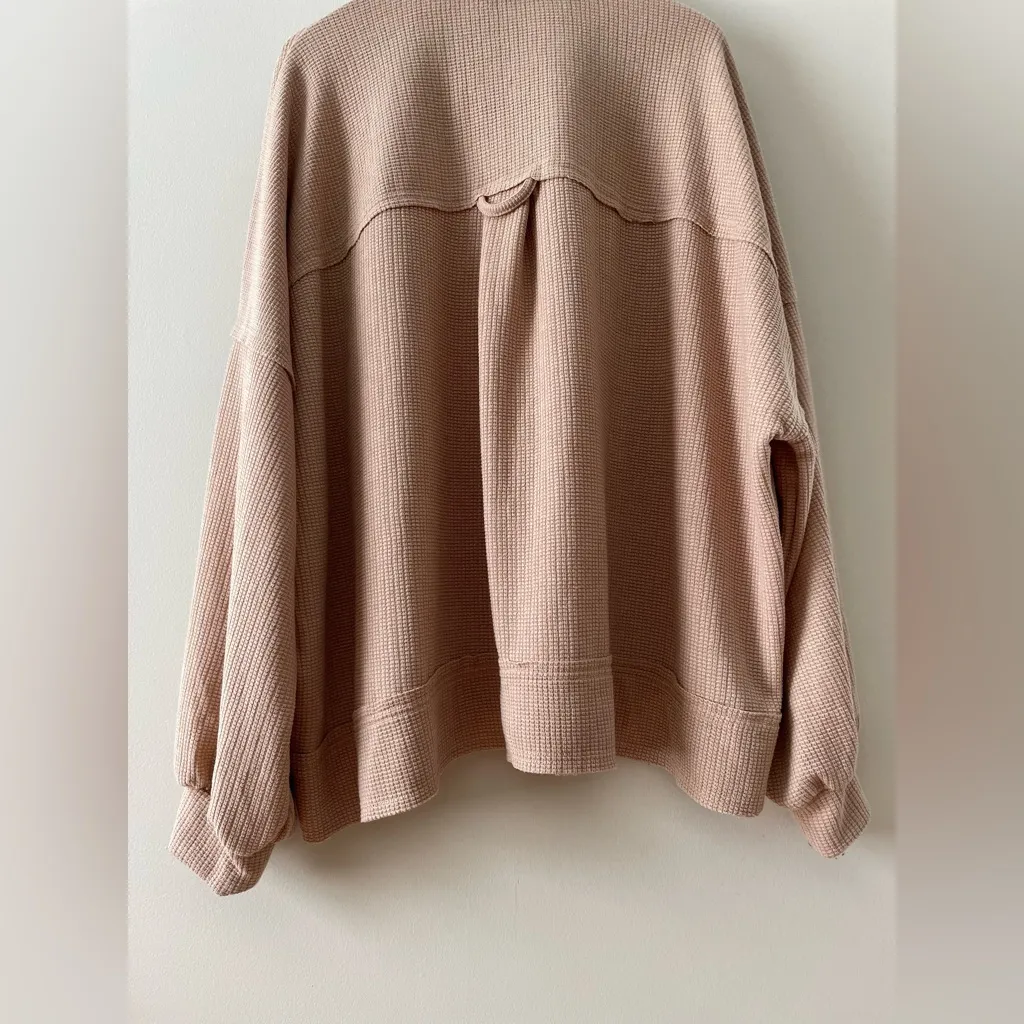 White Birch Waffle Knit Cozycore Tan Camel Shacket Shirt Jacket Size 3X NWT - Image 13